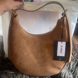 4TH AND RECKLESS Faux Suede Crescent Bag